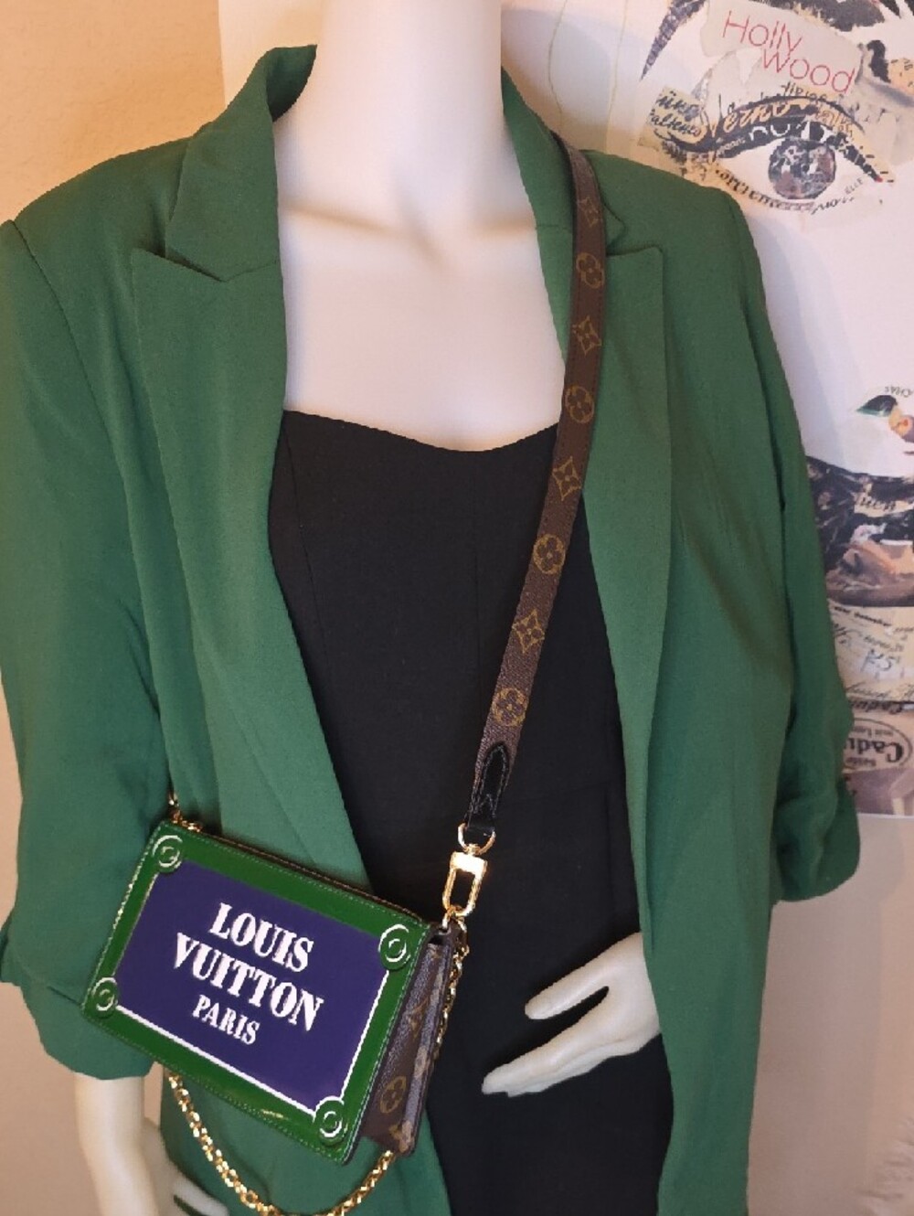BNEW UNUSED Louis Vuitton REVERSIBLE Monogram Noir Crossbody Shoulder Strap